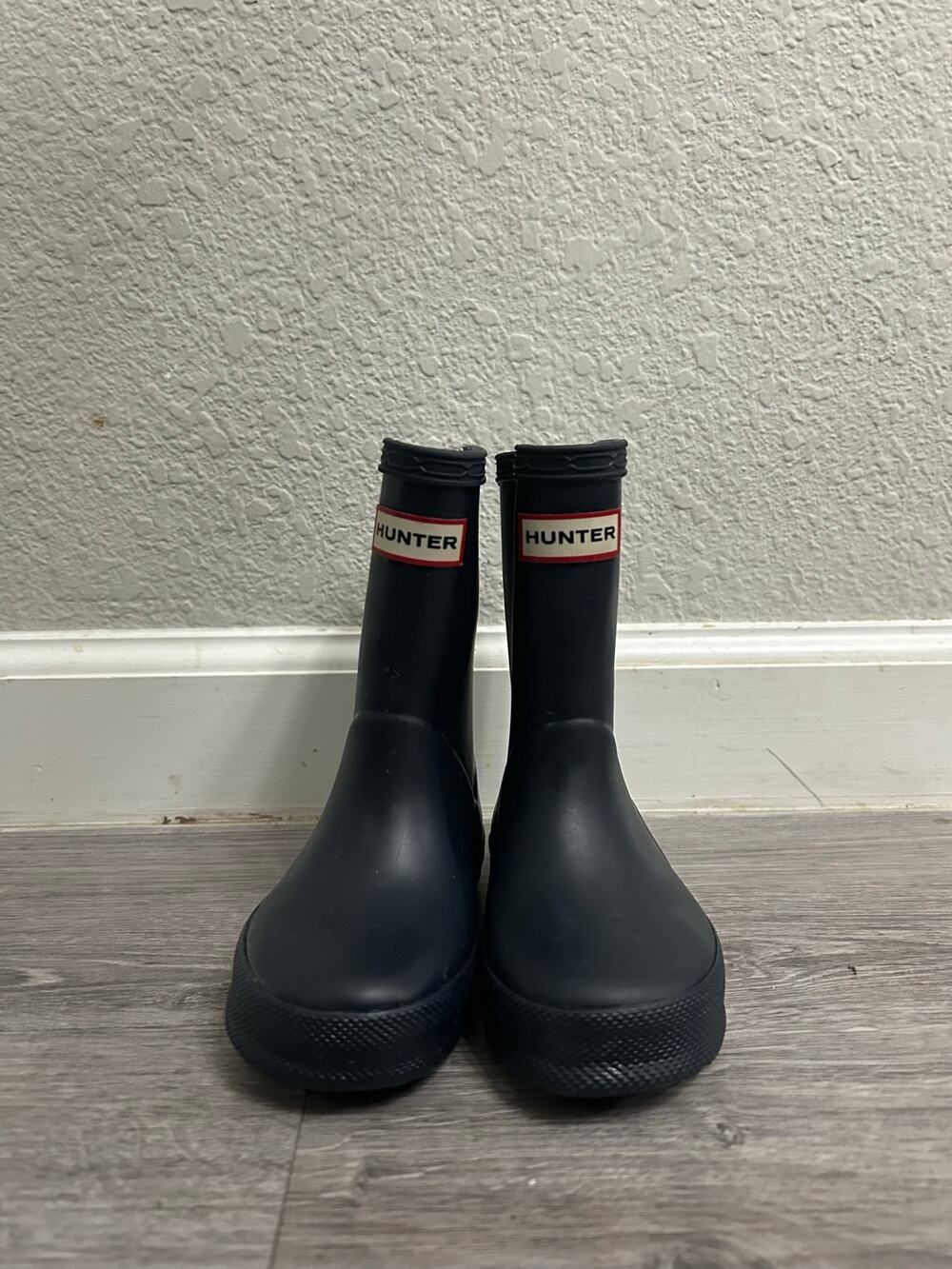 Hunter Kids First Classic Rain Boots Navy Blue Rubber Water Shoes US 7 Toddler